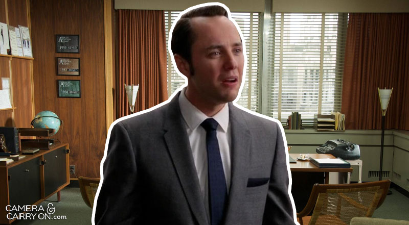 Where did Pete go? We Take Mad Men On a Vacation! Exploring the vacation destinations of characters AMC’s hit tv show Mad Men. #travel #madmen #popculture – Pete in his office | CameraAndCarryOn.com