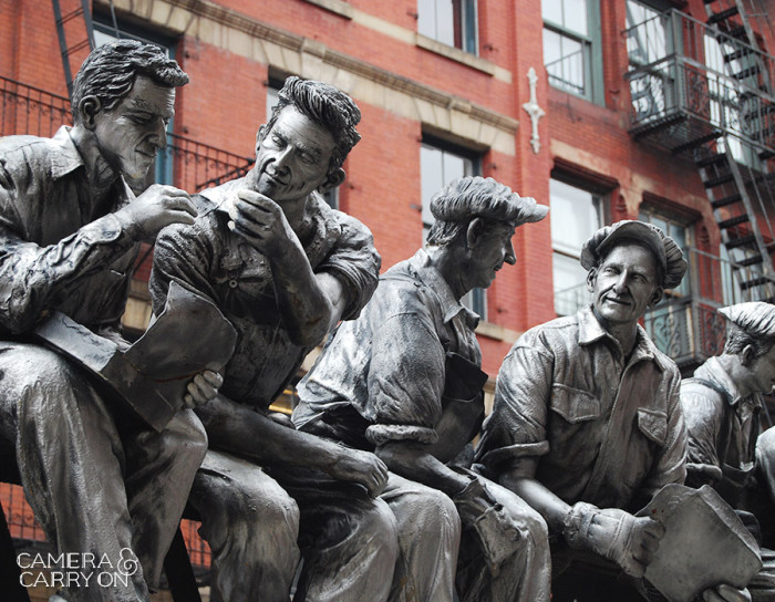 24 Photos That Will Inspire You to Travel the World NOW -- Union workers take a lunch break in this NYC sculpture #photograph #travel #wanderlust | CameraAndCarryOn.com