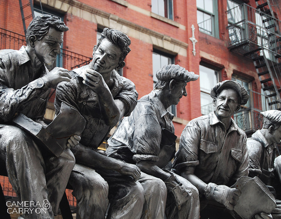 24 Photos That Will Inspire You to Travel the World NOW — Union workers take a lunch break in this NYC sculpture #photograph #travel #wanderlust | CameraAndCarryOn.com